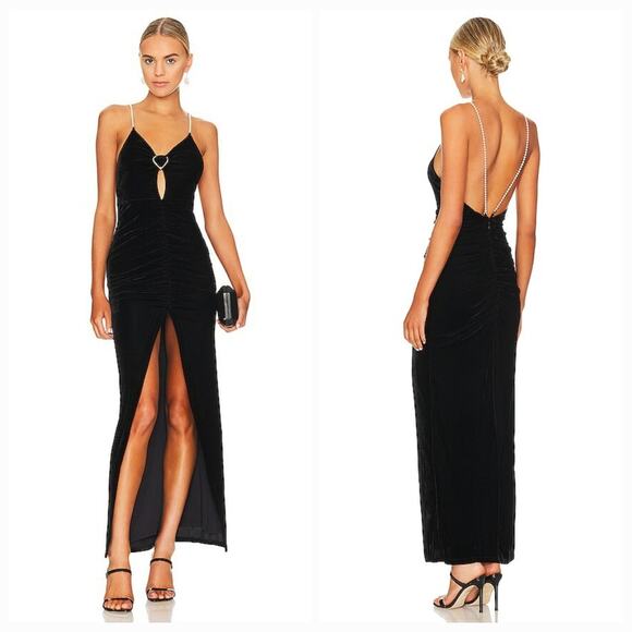 MAJORELLE Amore Gown in Black Small - Picture 1 of 11